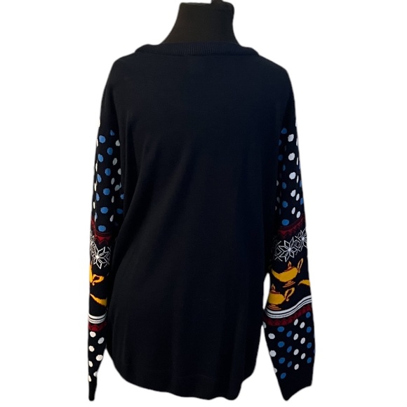 NWOT Unisex Disney Aladdin Ugly Christmas Navy Blue Sweater Size XL - Picture 4 of 13